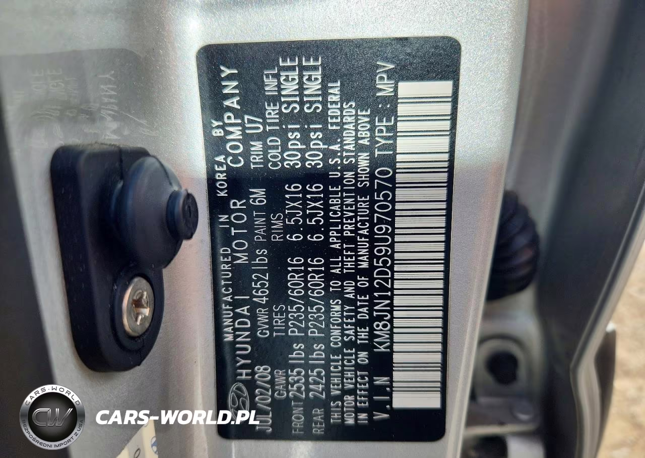 2009 Hyundai Tucson Se VIN:KM8JN12D59U970570 - 13