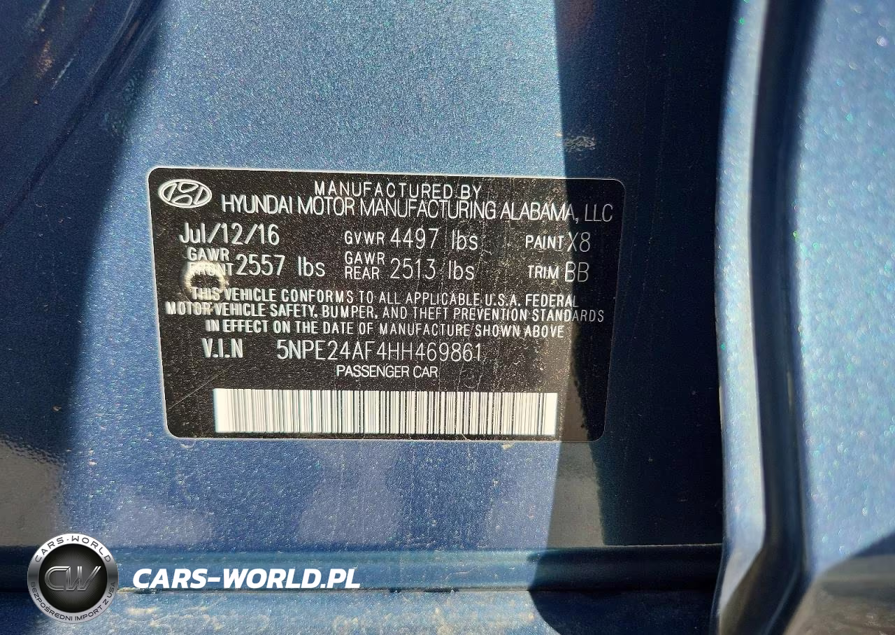 2017 Hyundai Sonata Se VIN:5NPE24AF4HH469861 - 12