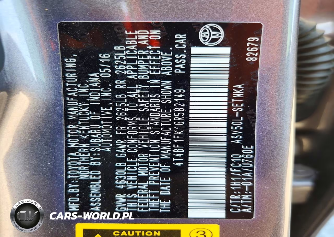 2016 Toyota Camry Le VIN:4T4BF1FK1GR582149 - 12