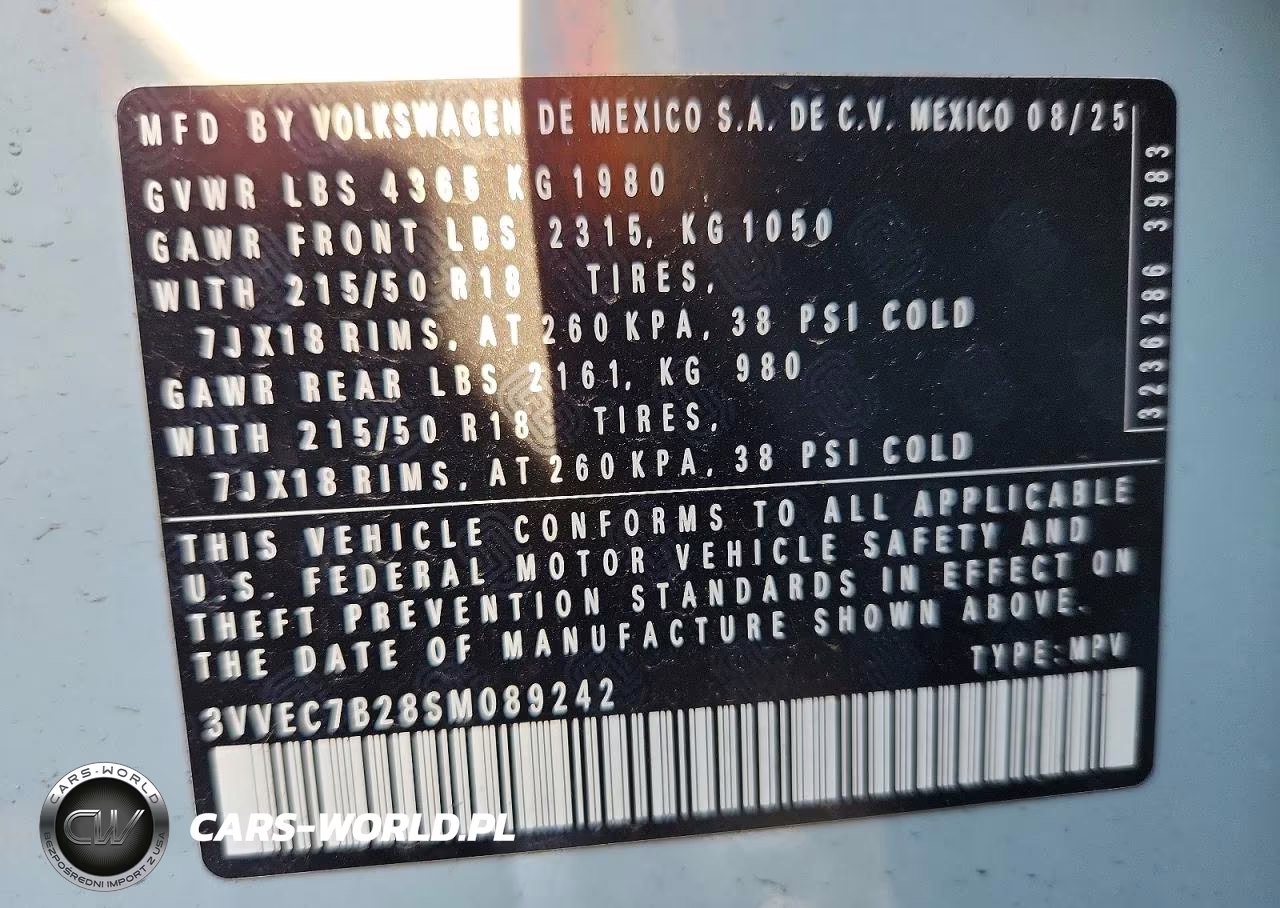 2025 Volkswagen Taos Se VIN:3VVEC7B28SM089242 - 14