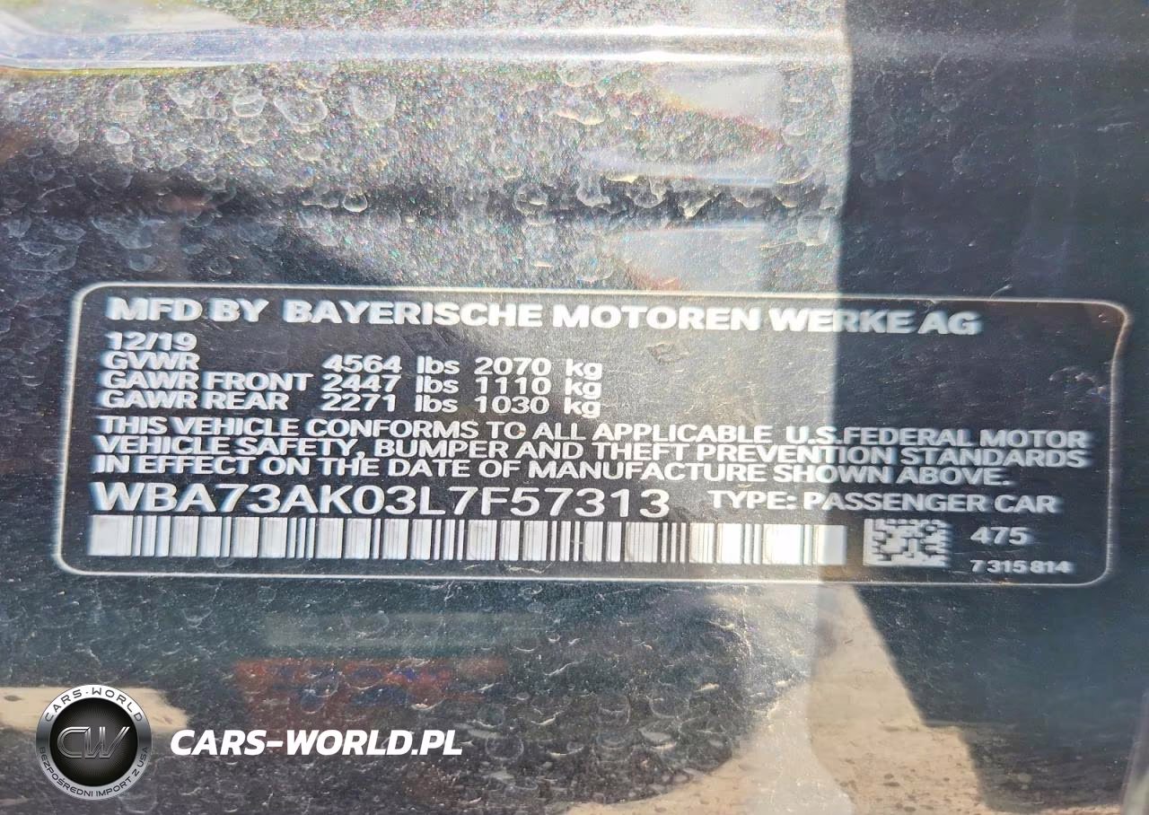 2020 BMW 228Xi VIN:WBA73AK03L7F57313 - 12