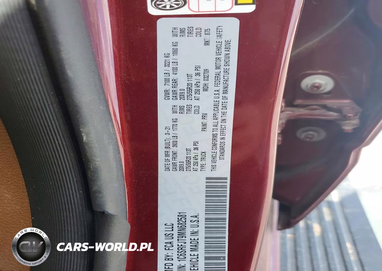 2021 Ram 1500 Laramie VIN:1C6SRFJT9MN682581 - 12