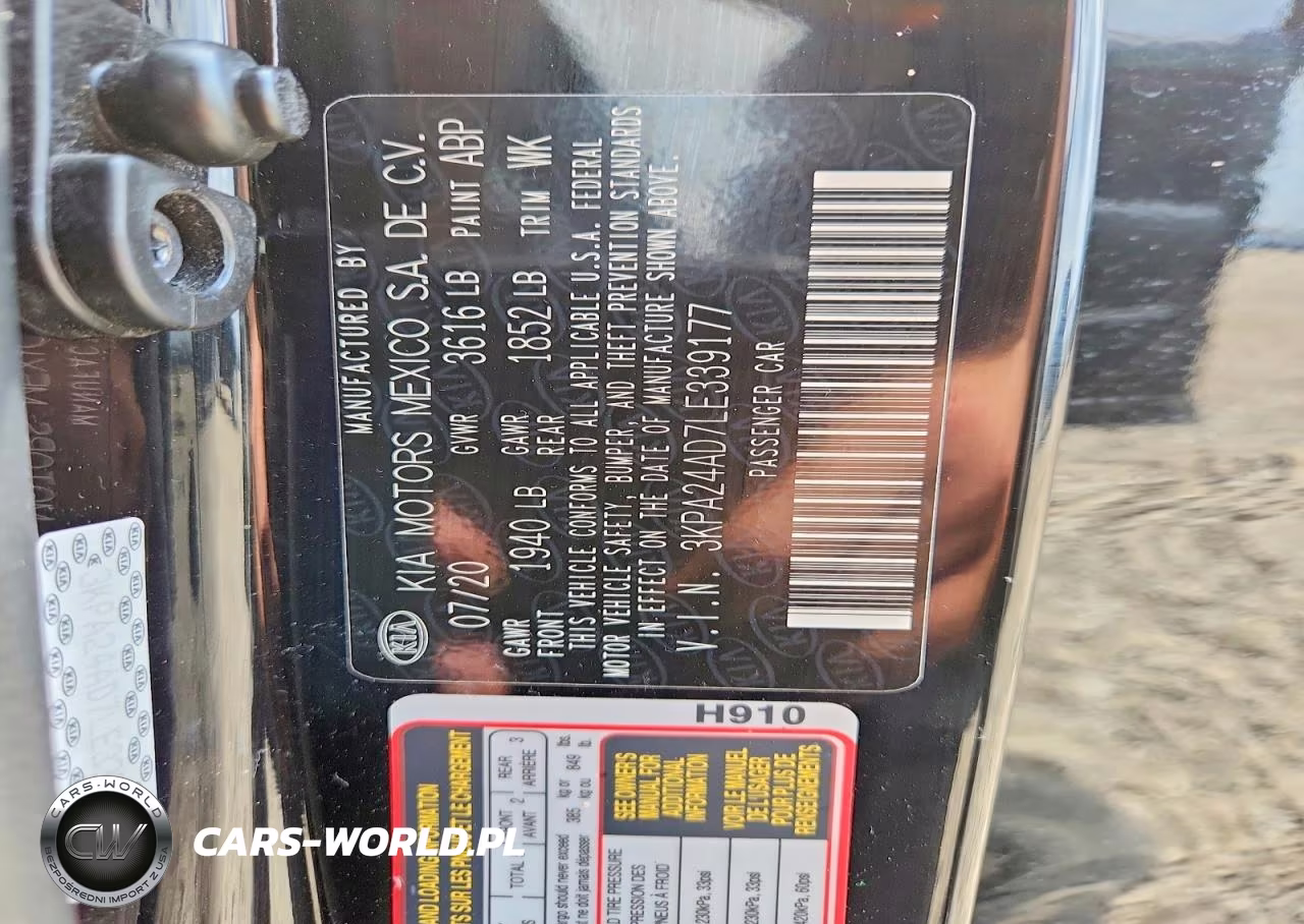 2020 Kia Rio Lx VIN:3KPA24AD7LE339177 - 12