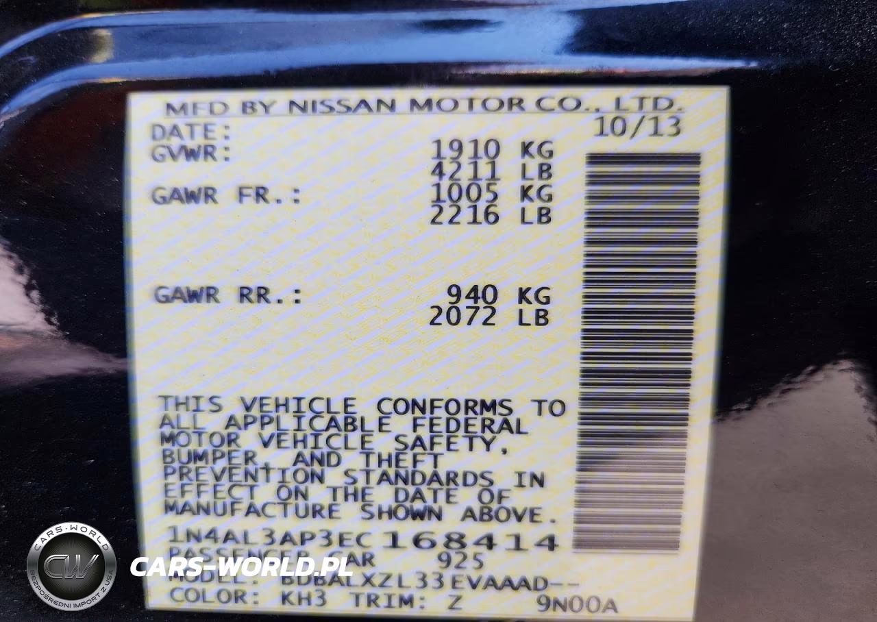 2014 Nissan Altima 2.5 Sl VIN:1N4AL3AP3EC168414 - 12