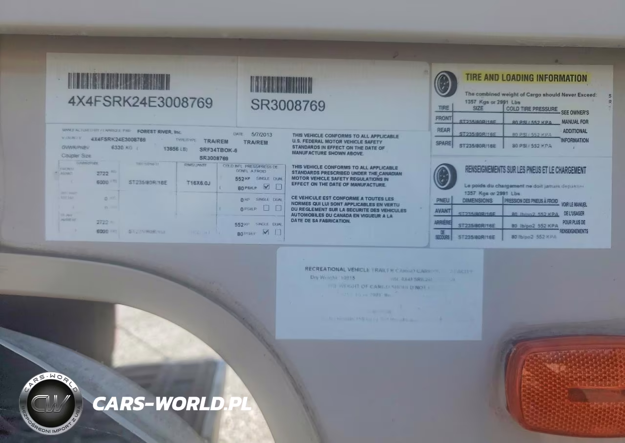 2014 Forest River Sabre Camper VIN:4X4FSRK24E3008769 - 10