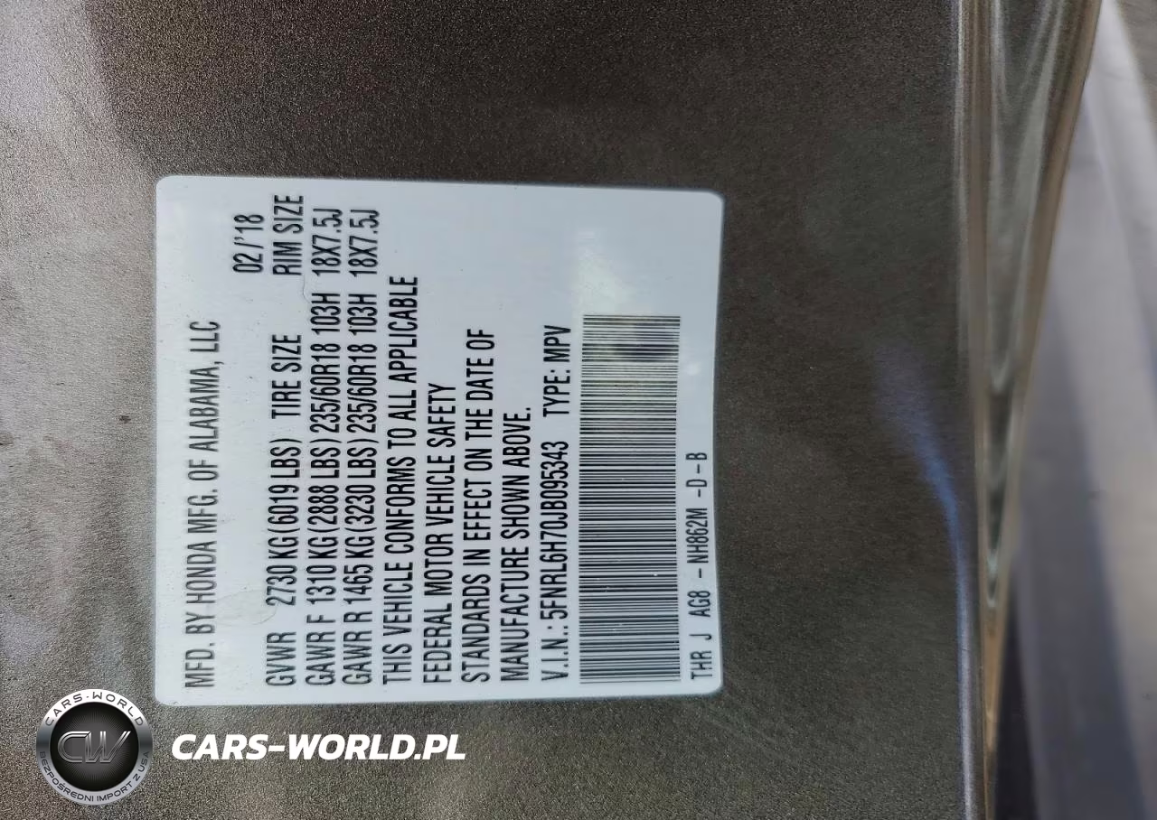 2018 Honda Odyssey Exl VIN:5FNRL6H70JB095343 - 13
