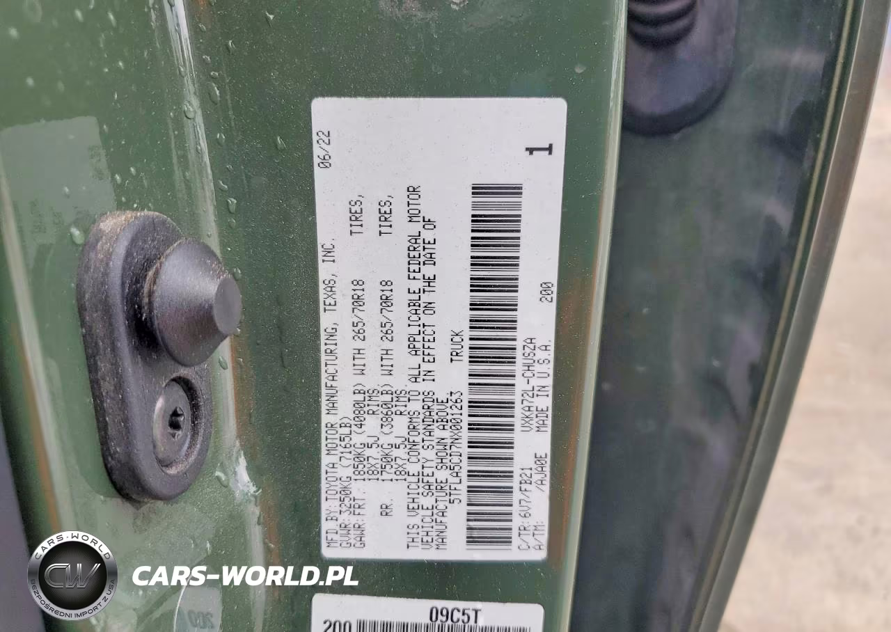 2022 Toyota Tundra Sr5 VIN:5TFLA5CD7NX001263 - 12