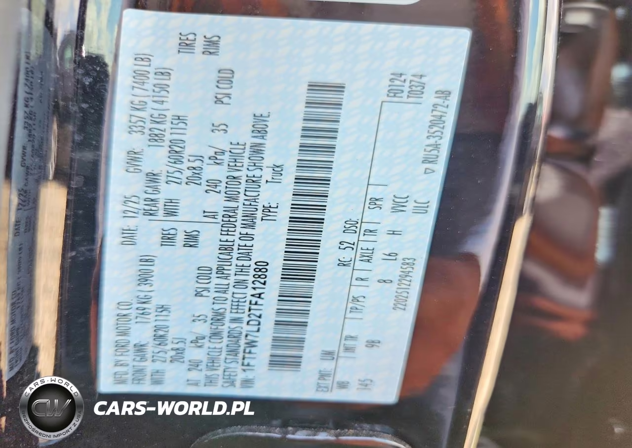 2026 Ford F150 Platinum VIN:1FTFW7LD2TFA12880 - 13
