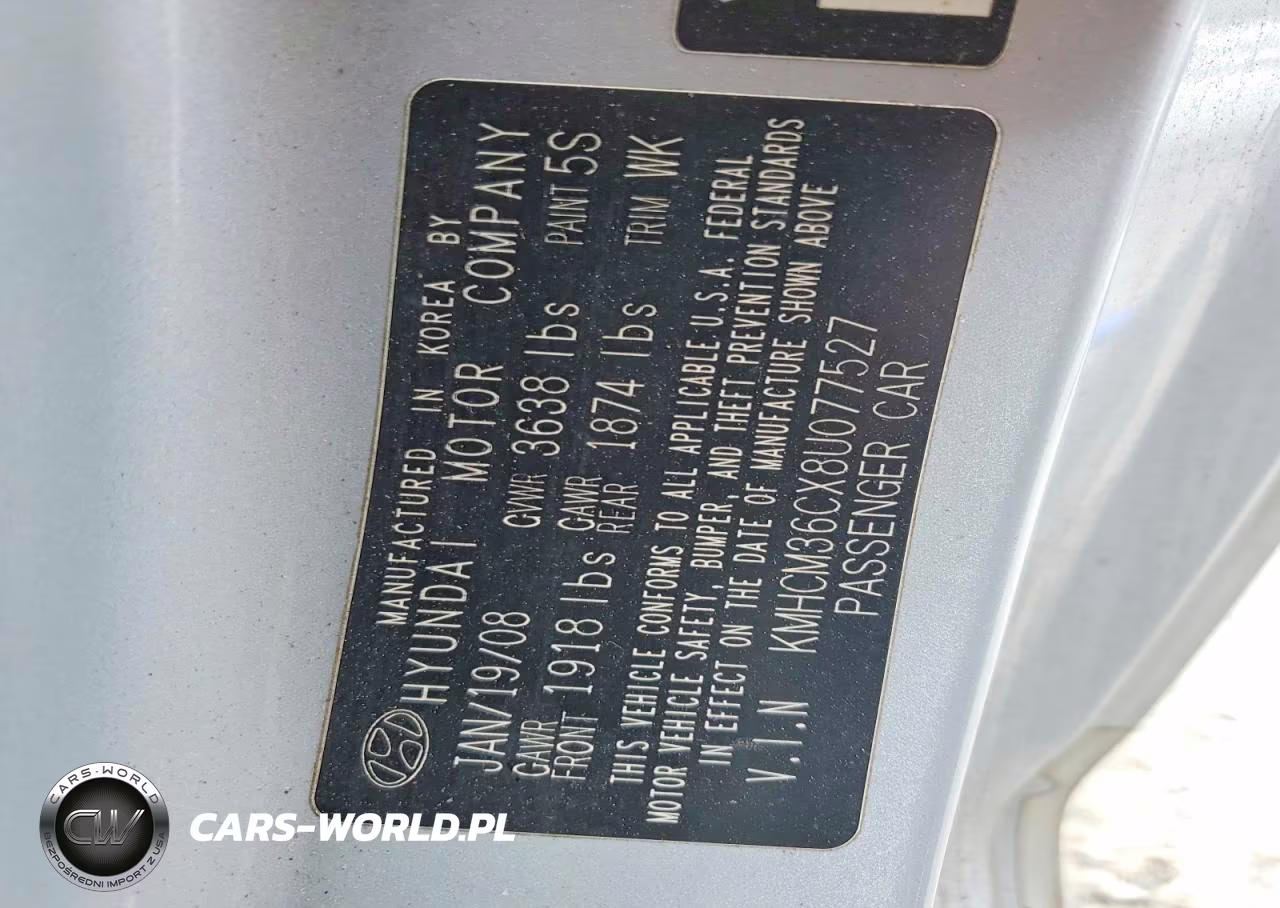 2008 Hyundai Accent Gs VIN:KMHCM36CX8U077527 - 13