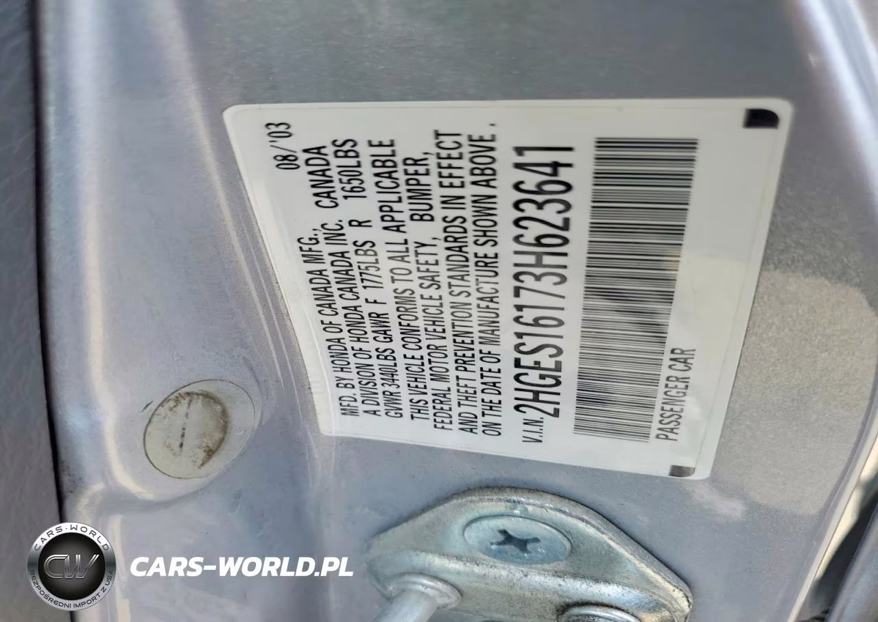 2003 Honda Civic Dx VIN:2HGES16173H623641 - 12