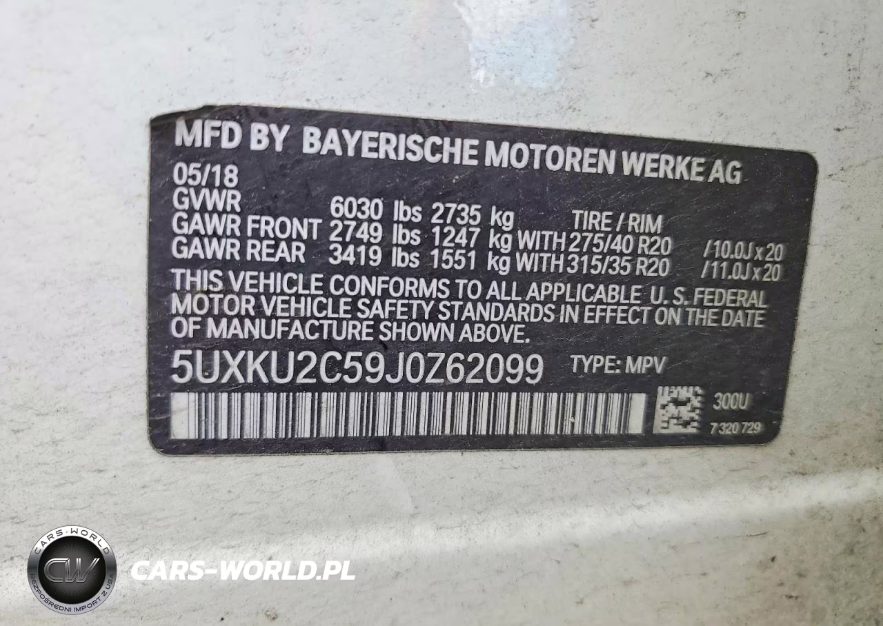 2018 BMW X6 xDrive35I VIN:5UXKU2C59J0Z62099 - 13