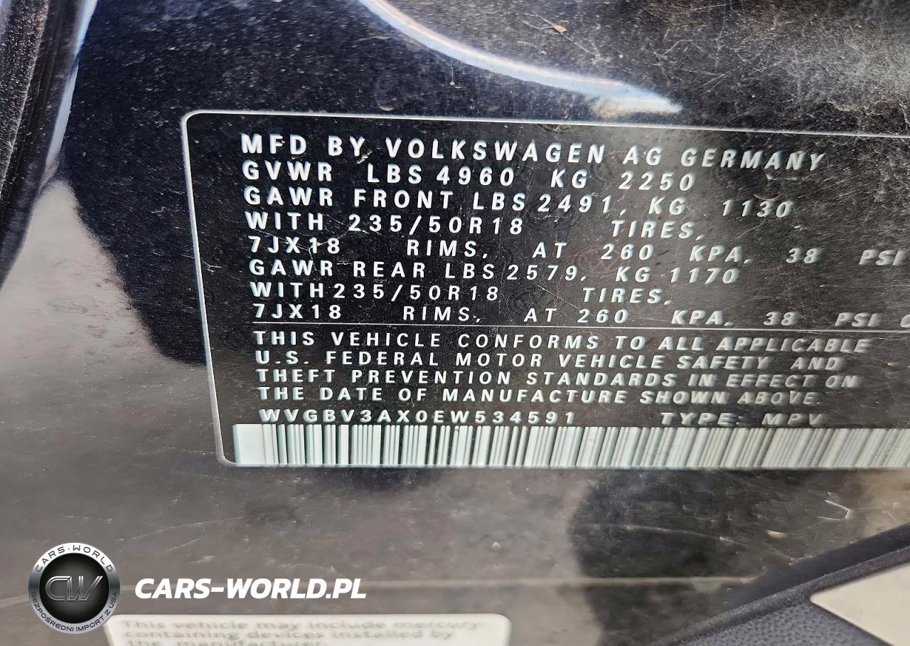 2014 Volkswagen Tiguan S VIN:WVGBV3AX0EW534591 - 13