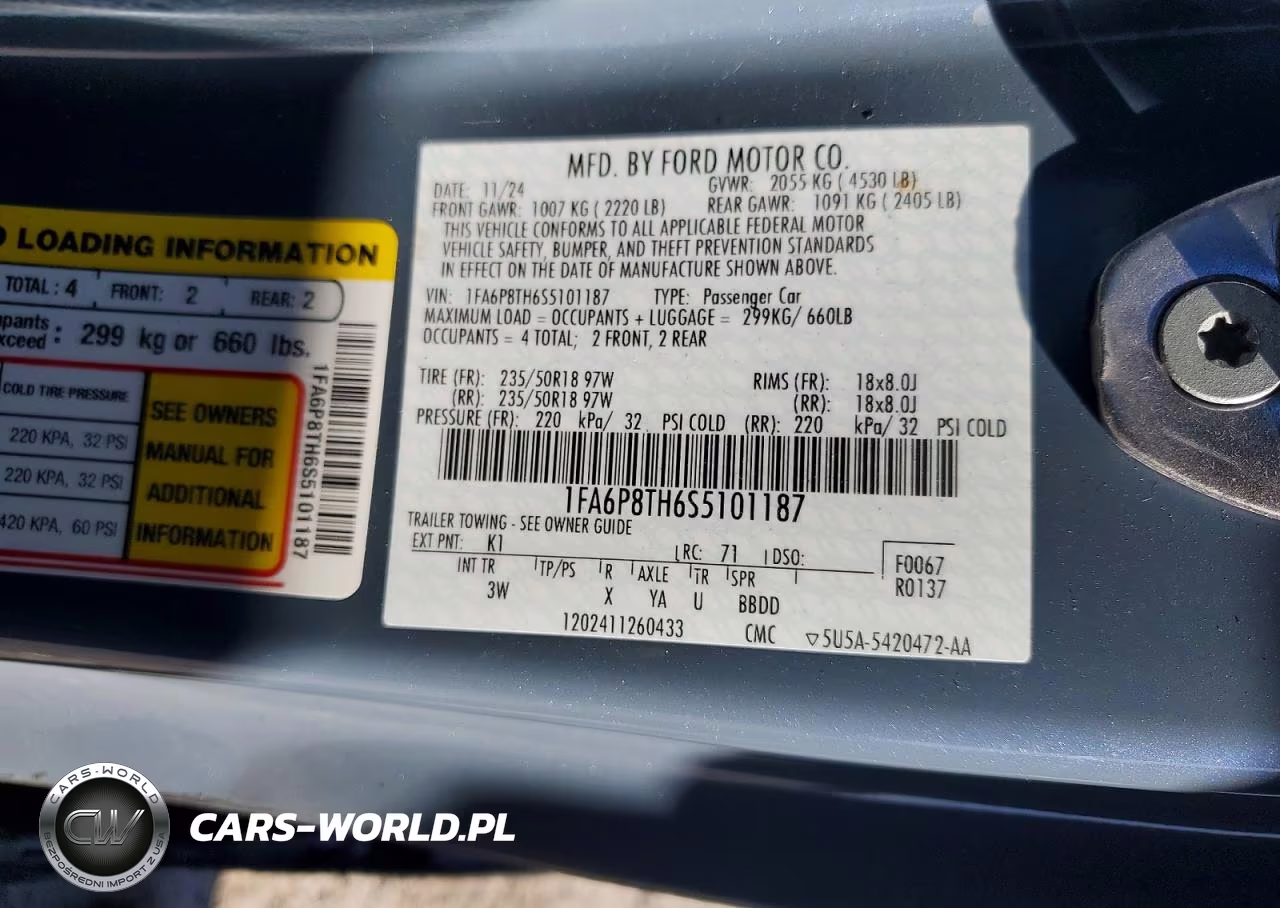 2025 Ford Mustang VIN:1FA6P8TH6S5101187 - 13
