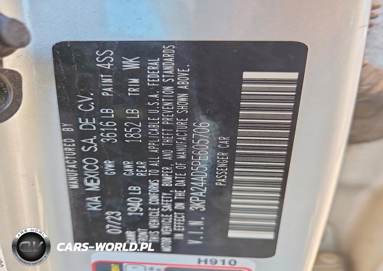 2023 Kia Rio S VIN:3KPA24AD5PE605706 - 13