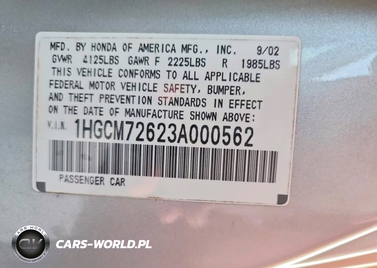 2003 Honda Accord Ex VIN:1HGCM72623A000562 - 12