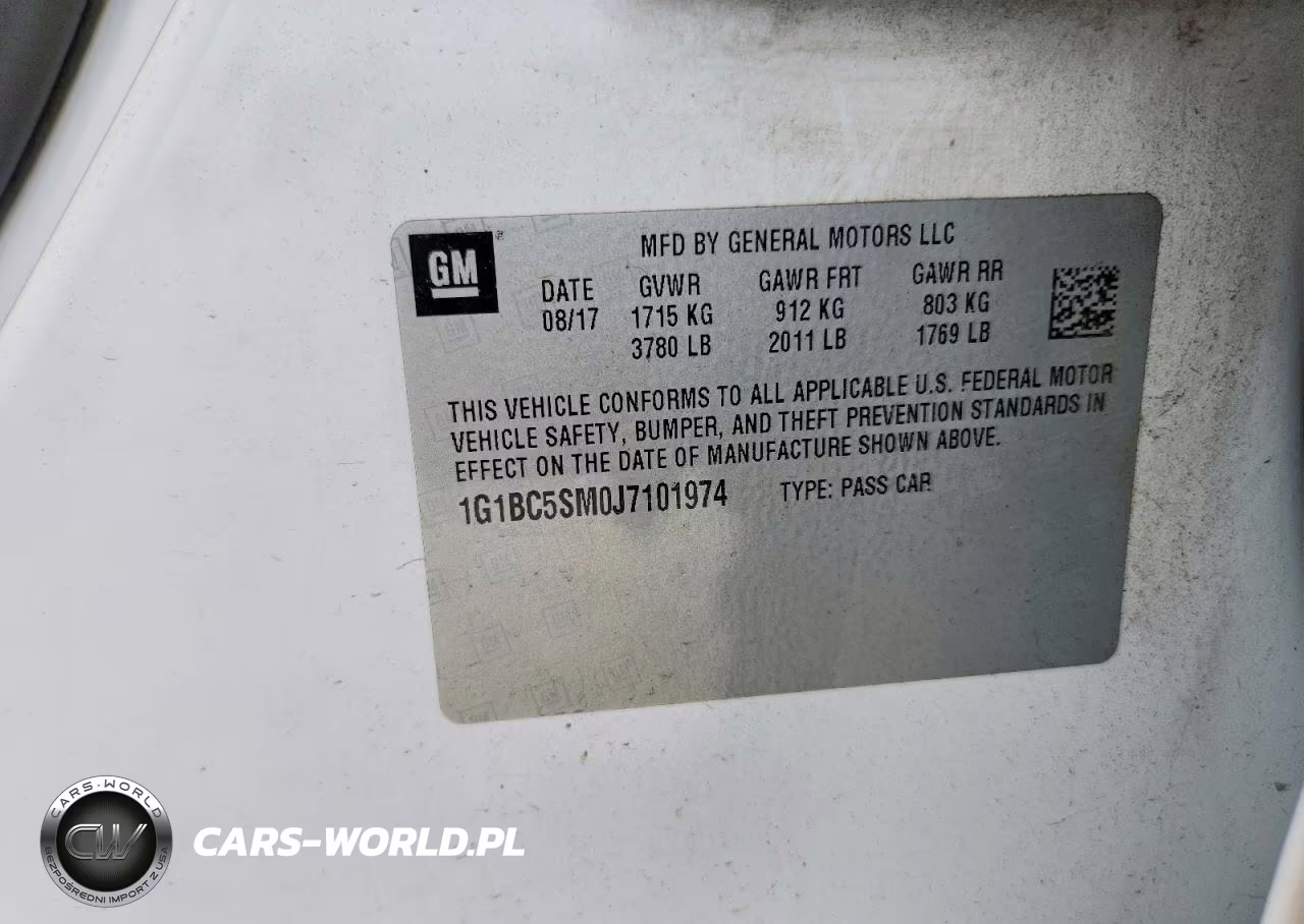 2018 Chevrolet Cruze Ls VIN:1G1BC5SM0J7101974 - 12