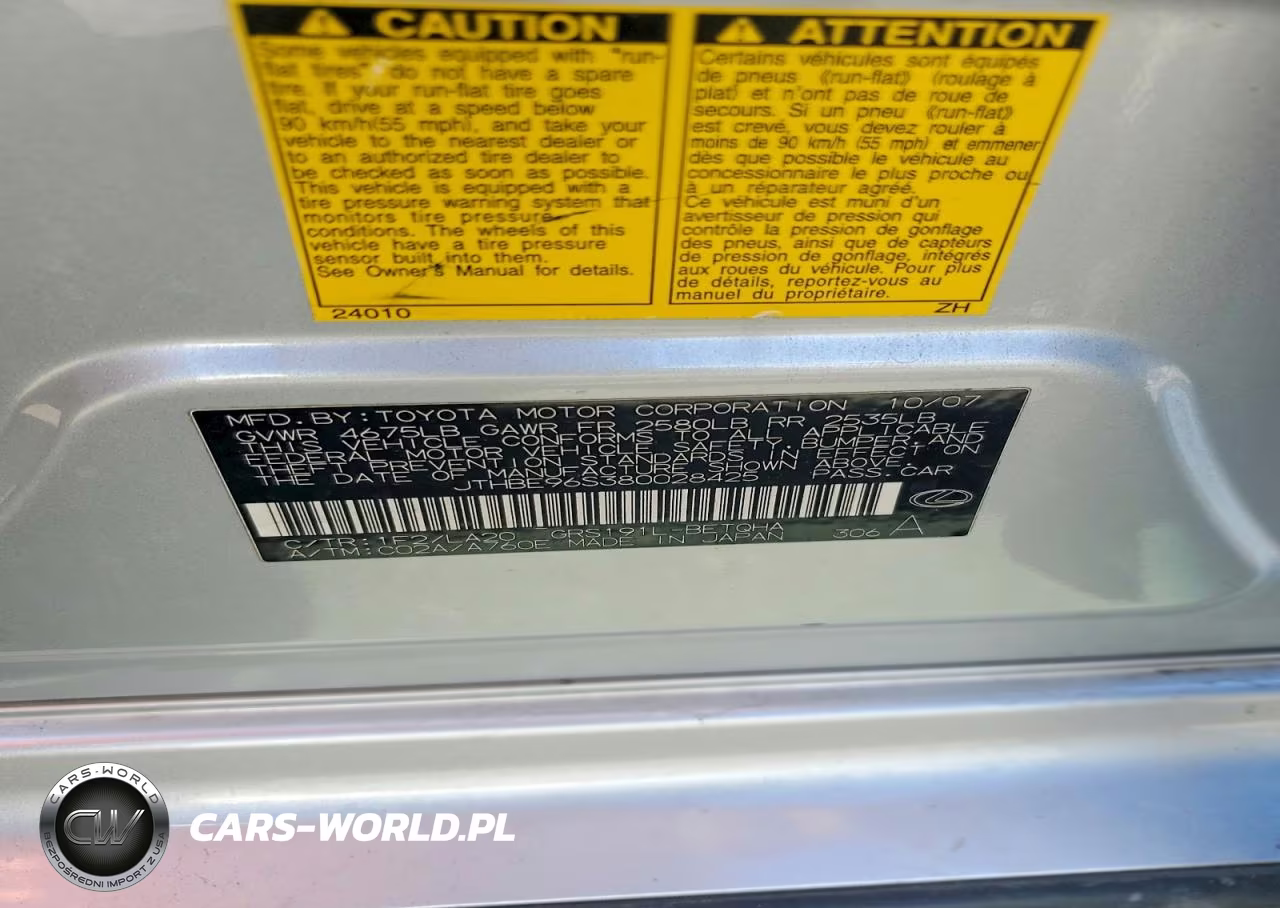 2008 Lexus Gs 350 VIN:JTHBE96S380028425 - 12