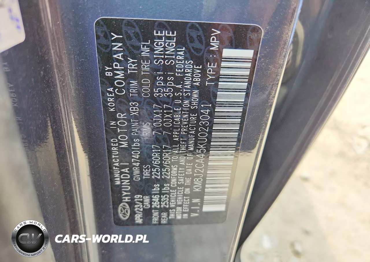 2019 Hyundai Tucson Se VIN:KM8J2CA45KU023041 - 13
