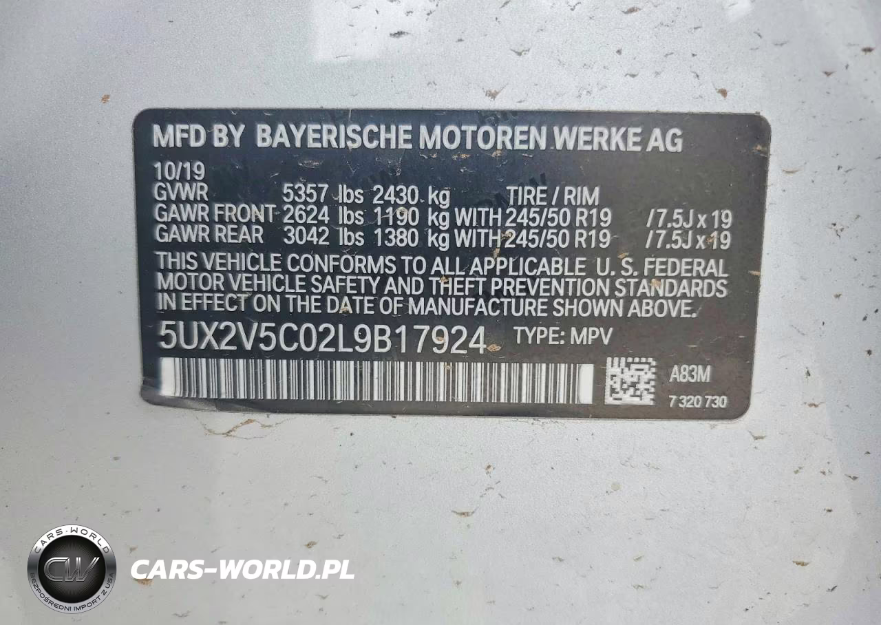 2020 BMW X4 xDrivem40I VIN:5UX2V5C02L9B17924 - 12