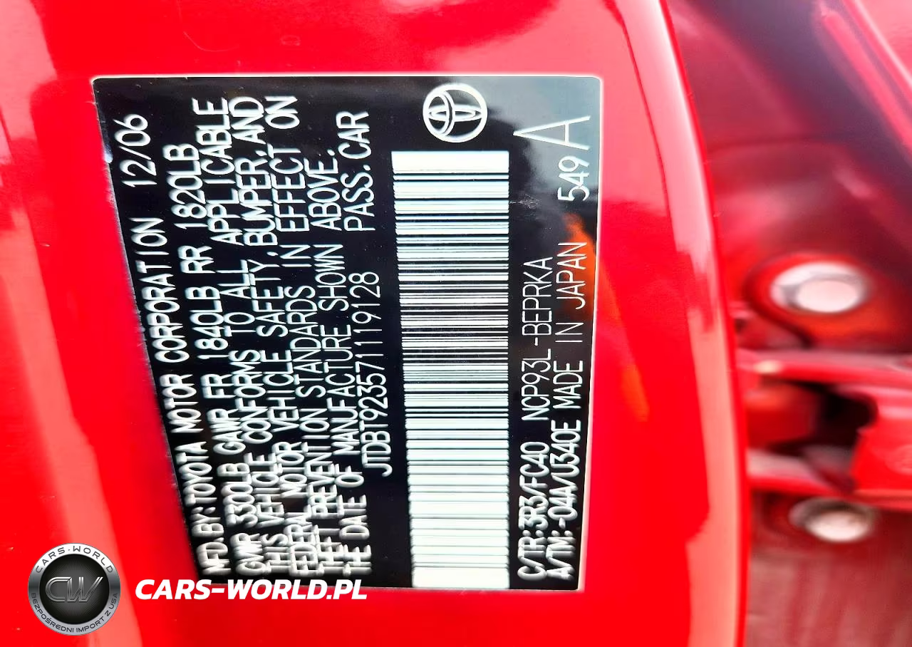 2007 Toyota Yaris Base VIN:JTDBT923571119128 - 12
