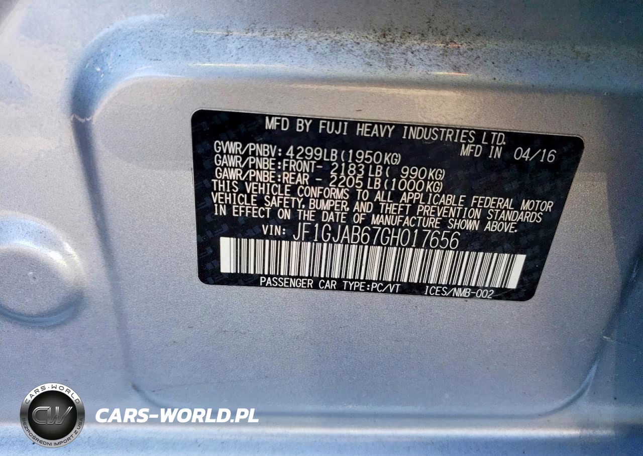 2016 Subaru Impreza Premium VIN:JF1GJAB67GH017656 - 12