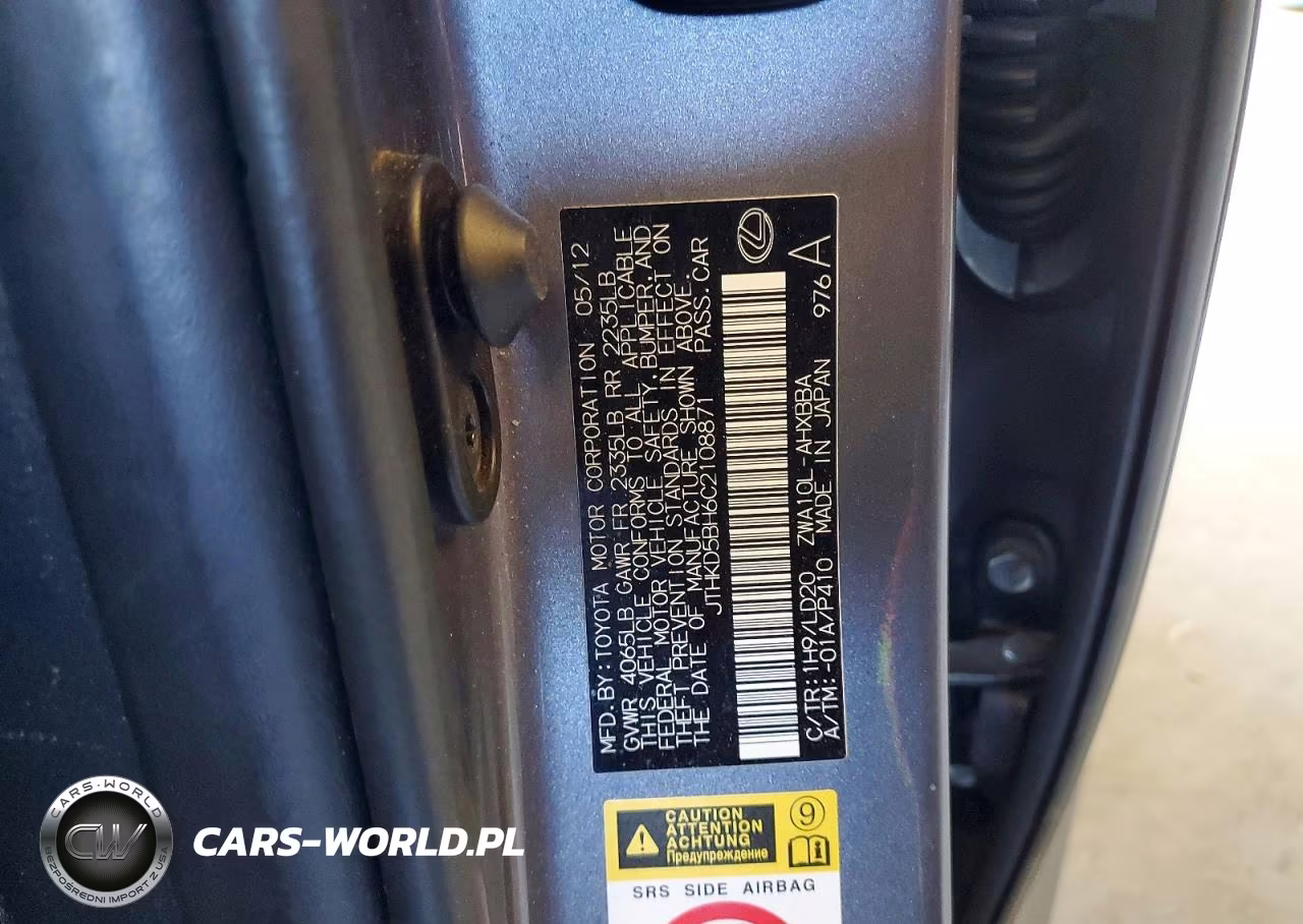 2012 Lexus Ct 200 VIN:JTHKD5BH6C2108871 - 12
