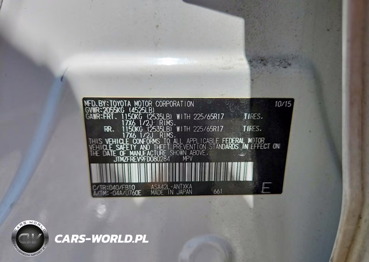 2015 Toyota Rav4 Le VIN:JTMZFREV9FD080284 - 13