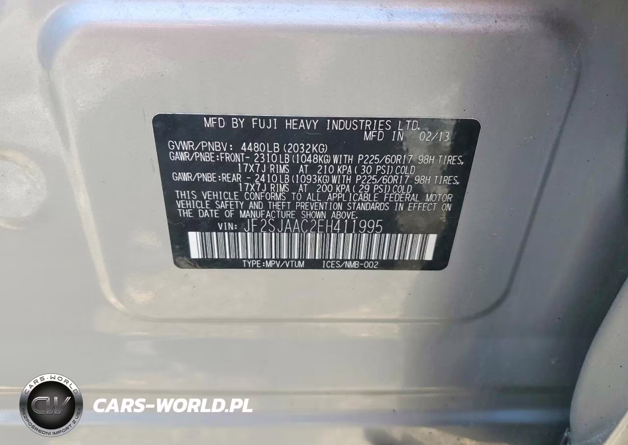 2014 Subaru Forester 2.5I VIN:JF2SJAAC2EH411995 - 12