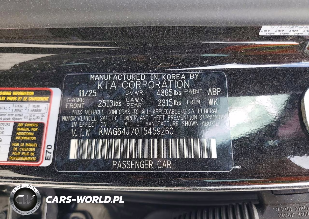 2026 Kia K5 Gt Line VIN:KNAG64J70T5459260 - 13