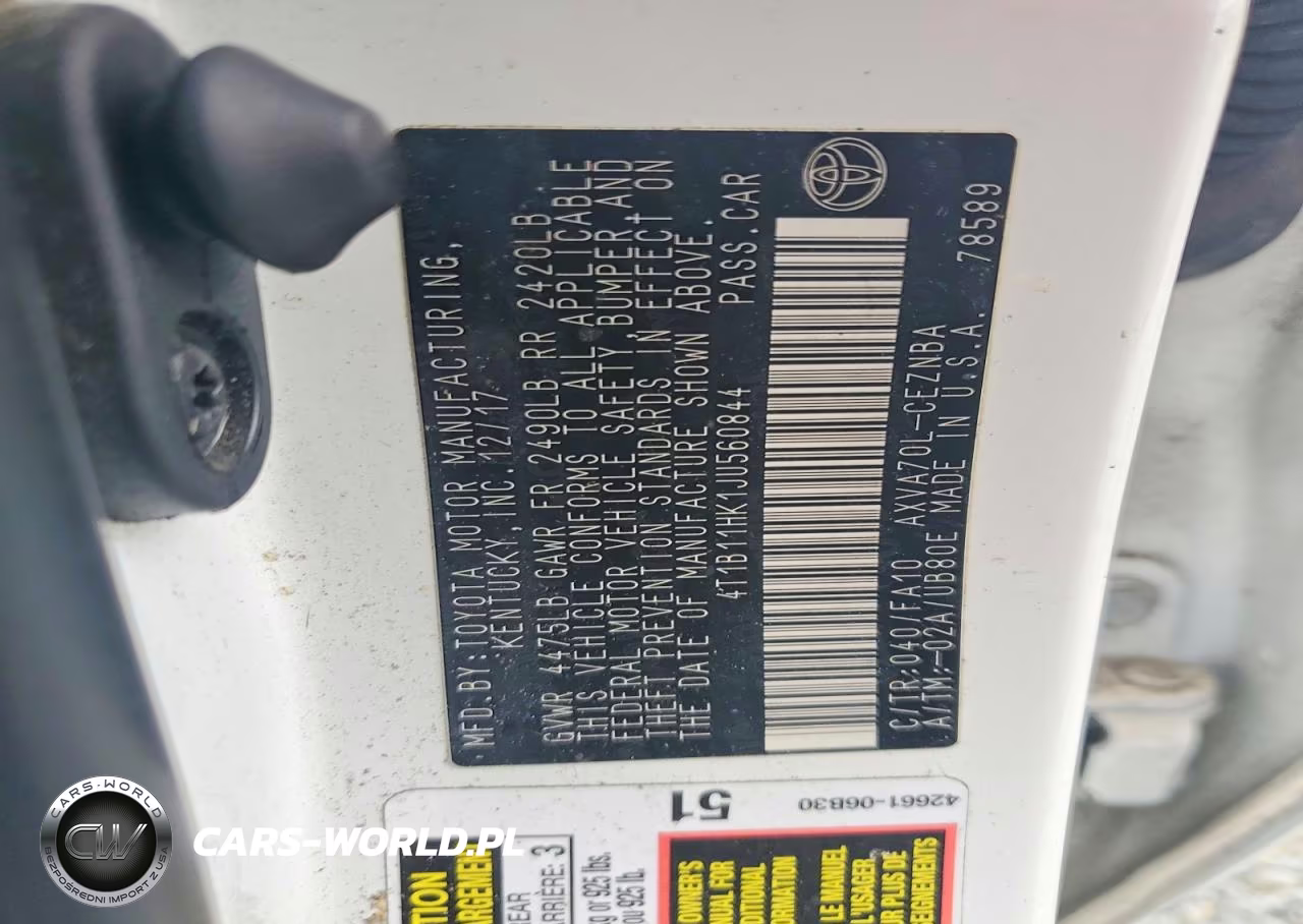 2018 Toyota Camry Le VIN:4T1B11HK1JU560844 - 12