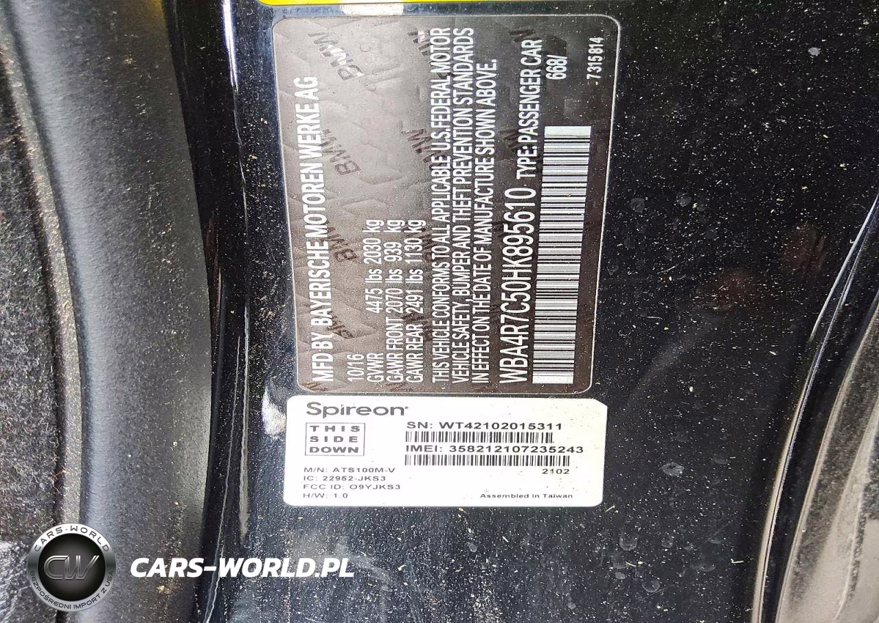 2017 BMW 430I VIN:WBA4R7C50HK895610 - 12