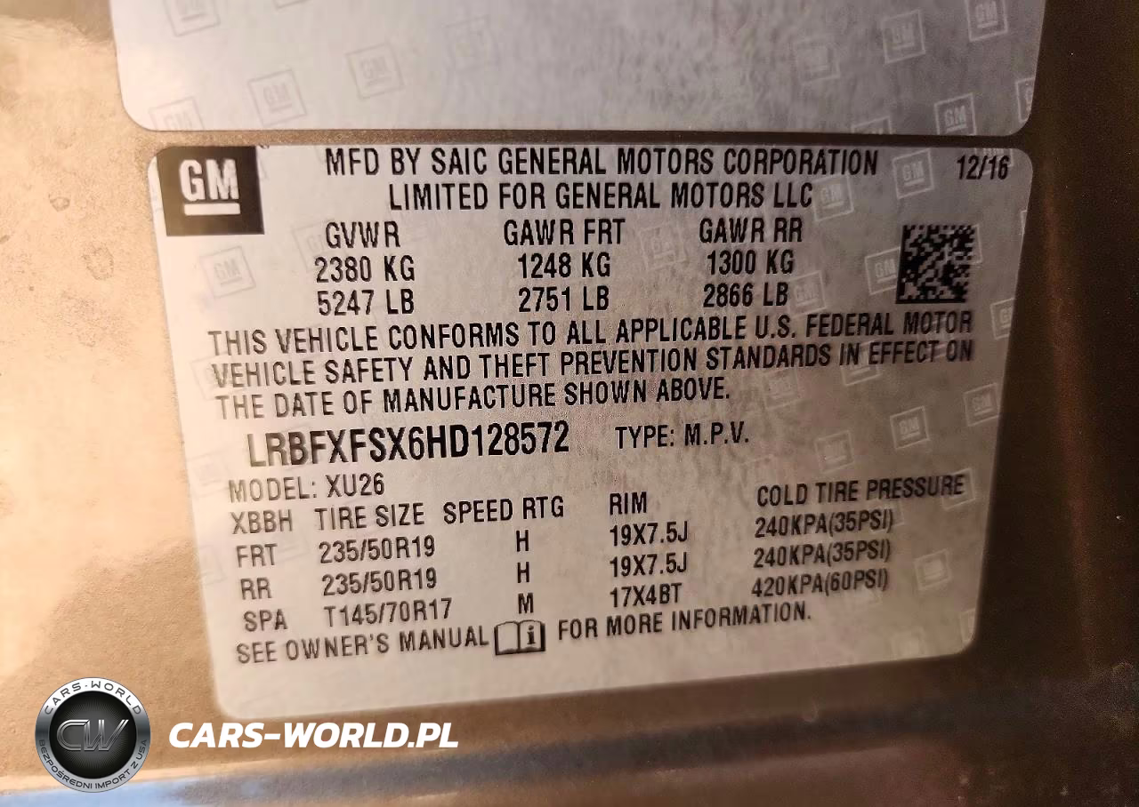 2017 Buick Envision Premium Ii VIN:LRBFXFSX6HD128572 - 13