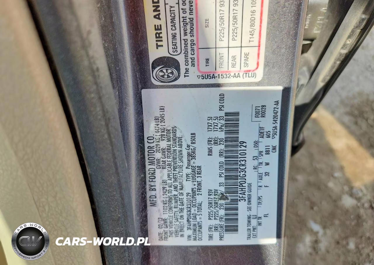 2012 Ford Fusion Sel VIN:3FAHP0JG3CR310129 - 12