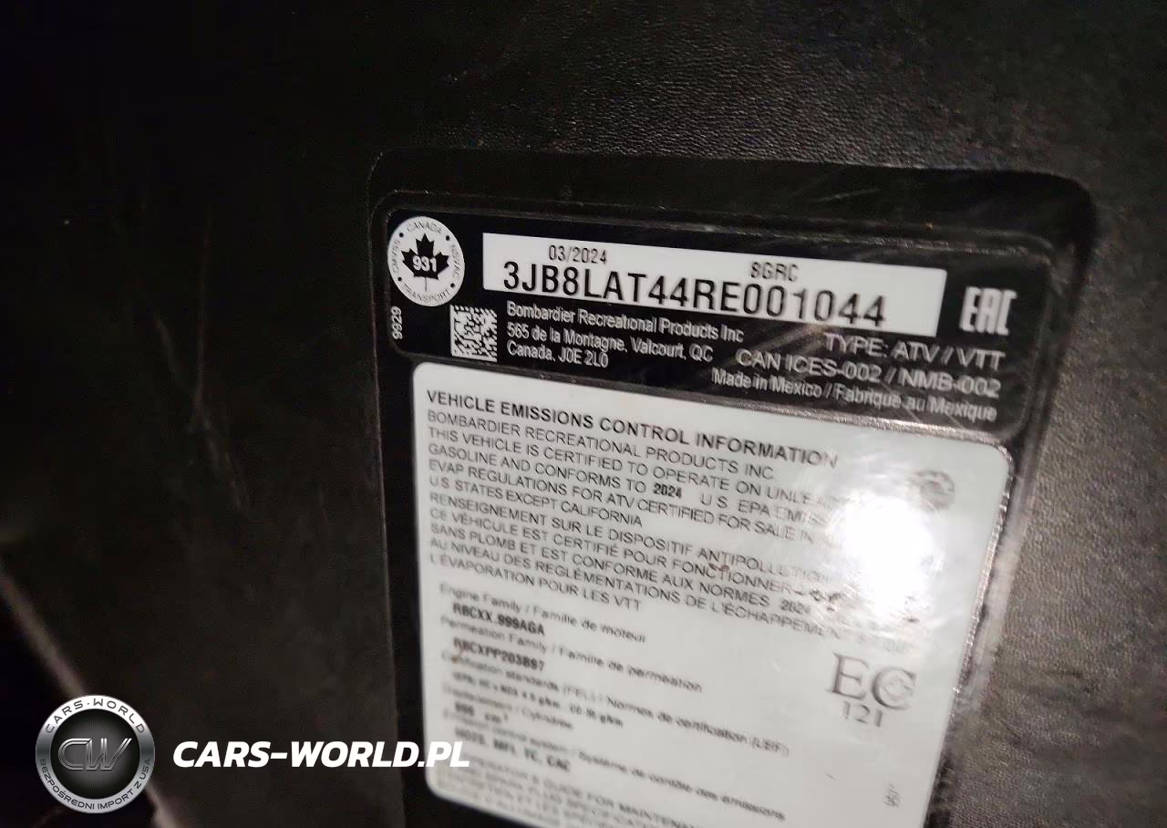 2024 Can-Am Maverick R - Atv VIN:3JB8LAT44RE001044 - 10