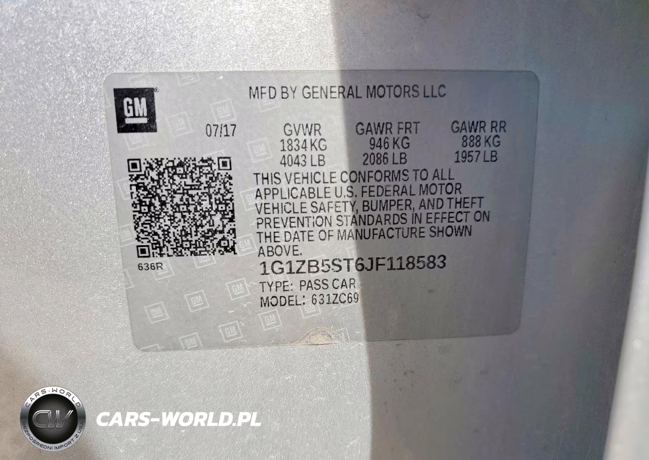 2018 Chevrolet Malibu Ls VIN:1G1ZB5ST6JF118583 - 12
