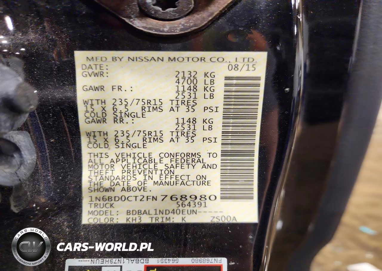 2015 Nissan Frontier S VIN:1N6BD0CT2FN768980 - 12