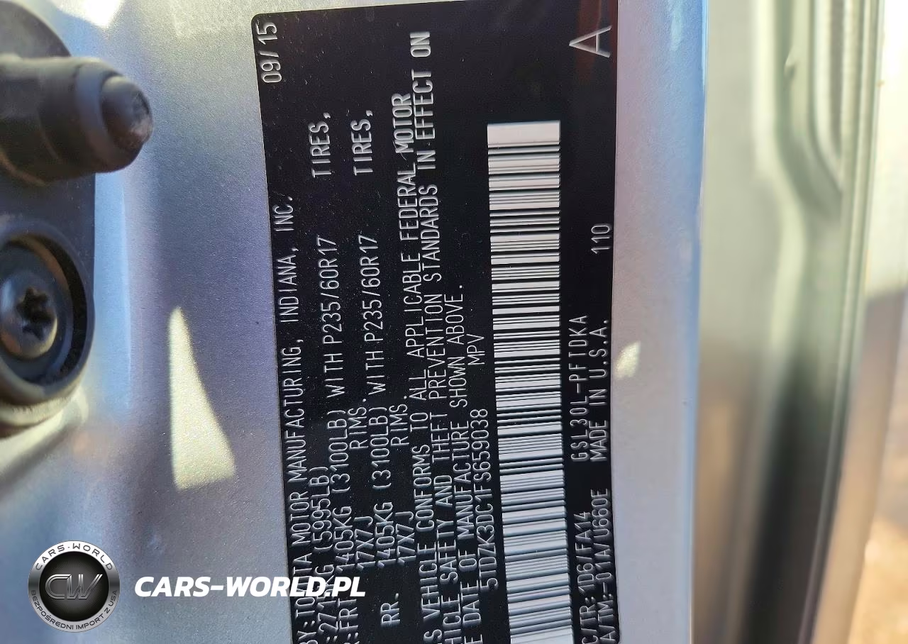 2015 Toyota Sienna L 7-Passenger VIN:5TDZK3DC1FS659038 - 13
