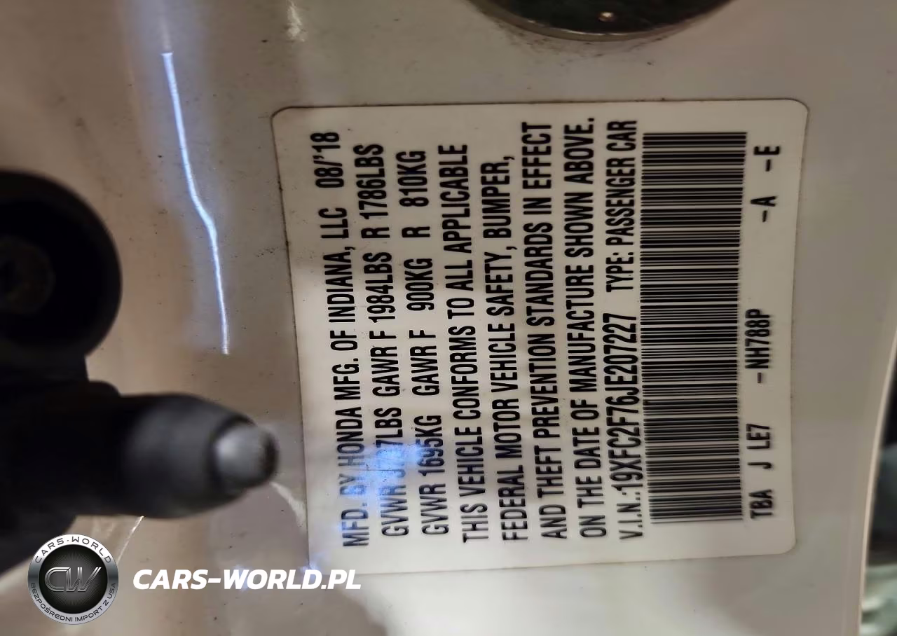 2018 Honda Civic Ex VIN:19XFC2F76JE207227 - 12