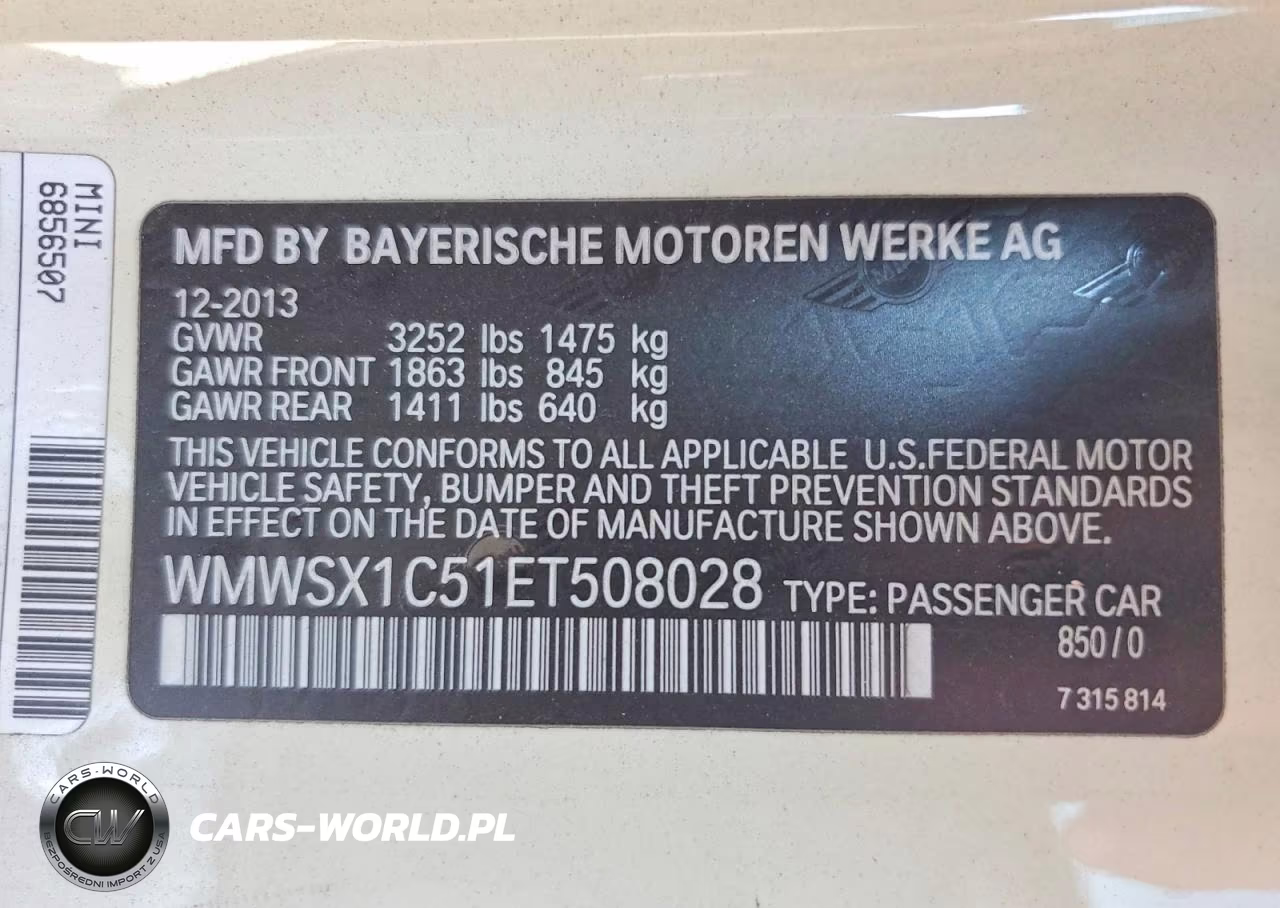 2014 Mini Cooper Coupe VIN:WMWSX1C51ET508028 - 12