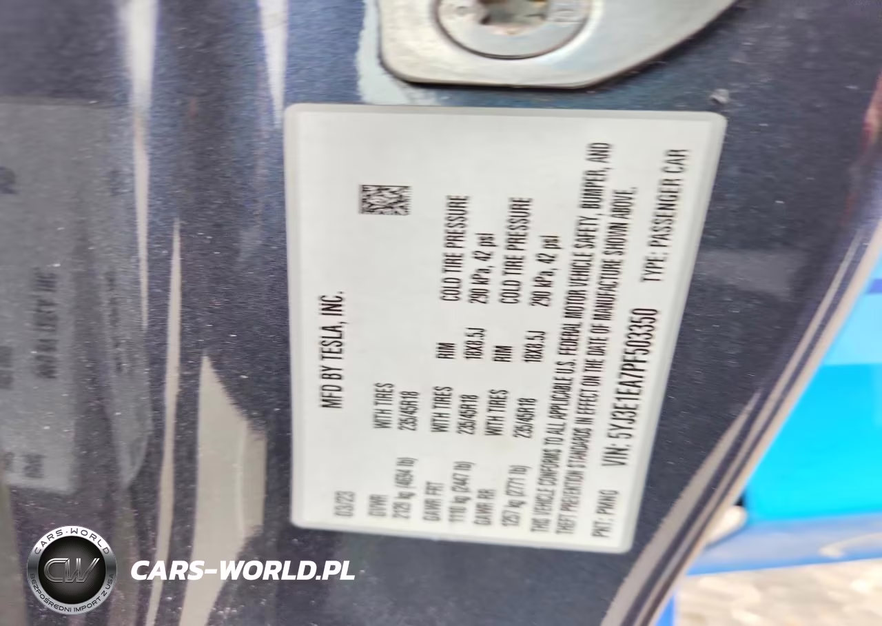 2023 Tesla Model 3 VIN:5YJ3E1EA7PF503350 - 12