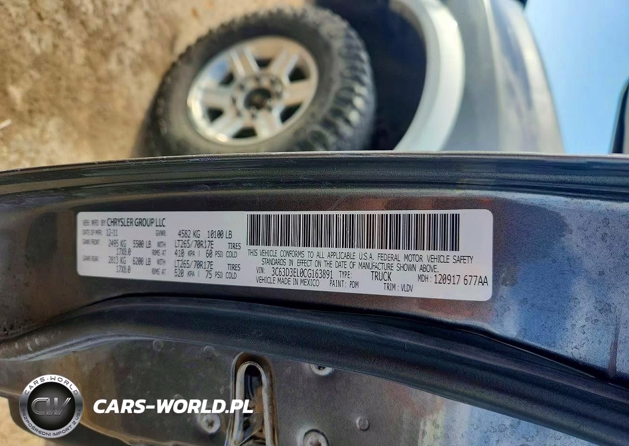2012 Dodge Ram 3500 Laramie VIN:3C63D3EL0CG163891 - 12