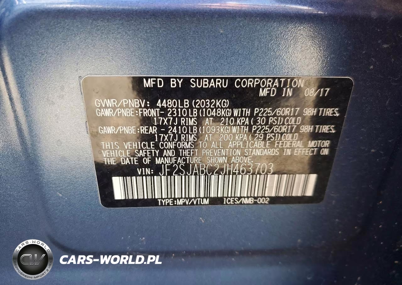 2018 Subaru Forester 2.5I VIN:JF2SJABC2JH463703 - 13