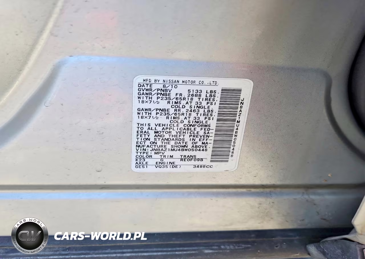 2011 Nissan Murano S VIN:JN8AZ1MU4BW050448 - 13