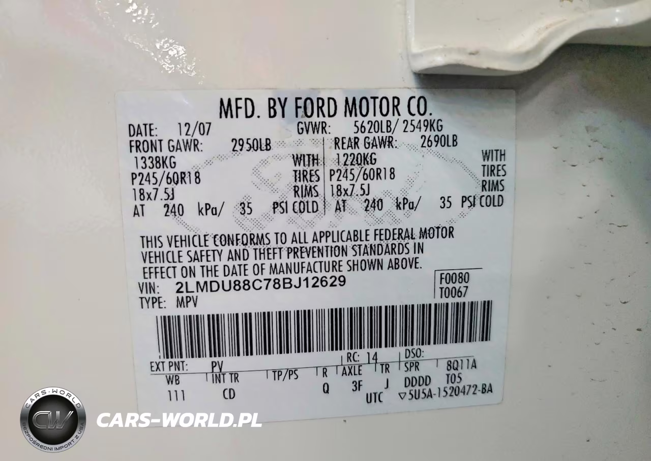 2008 Lincoln Mkx VIN:2LMDU88C78BJ12629 - 13