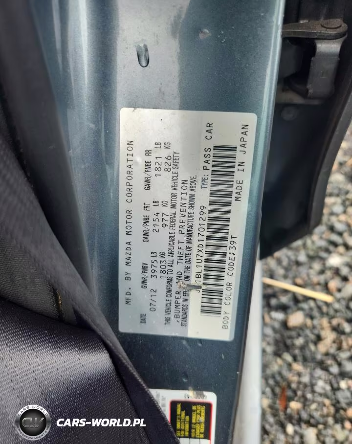 2013 Mazda 3 I VIN:JM1BL1U7XD1701299 - 12