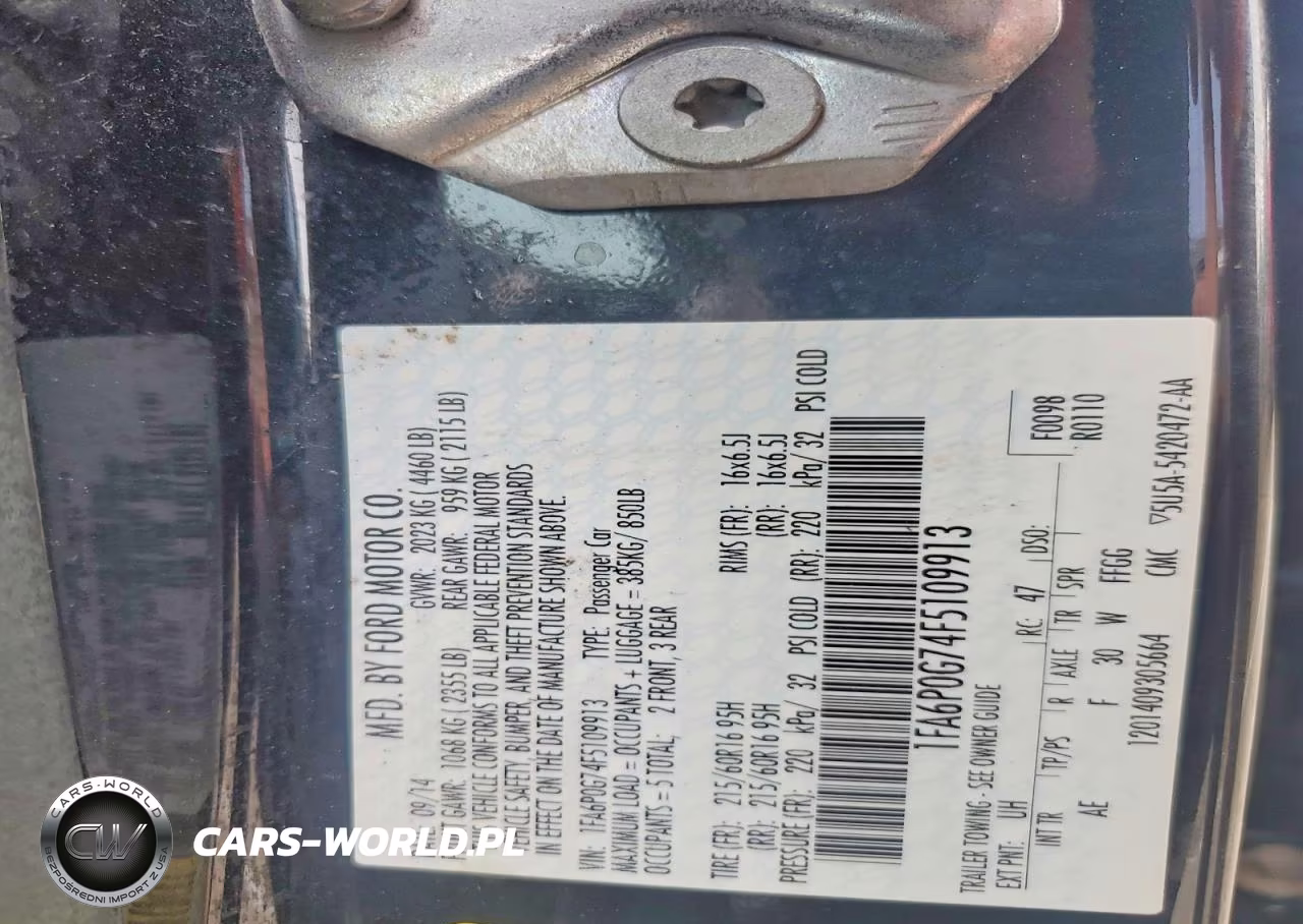 2015 Ford Fusion S VIN:1FA6P0G74F5109913 - 12