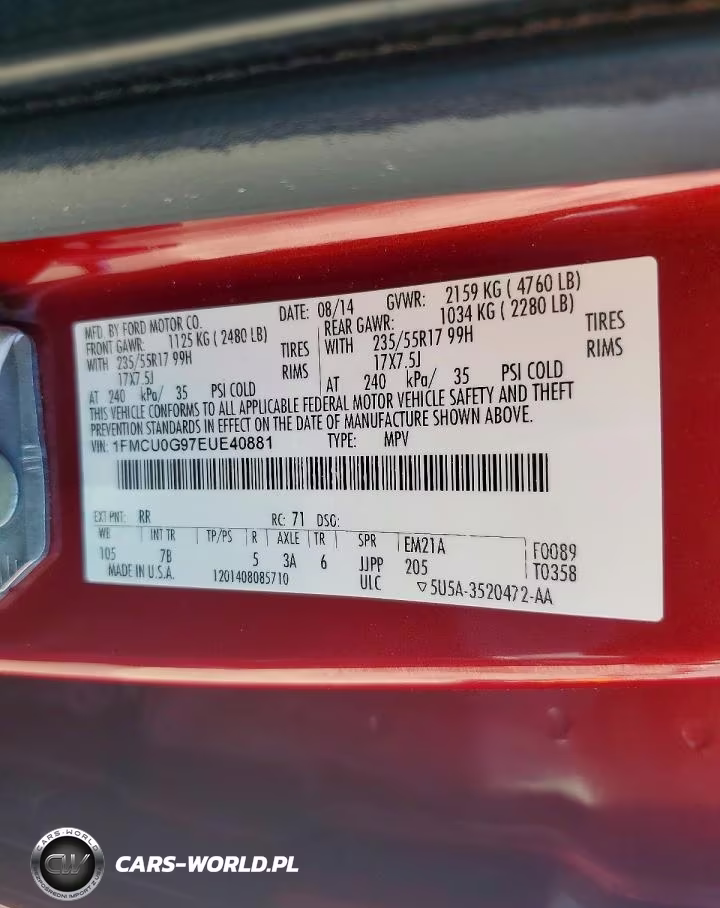 2014 Ford Escape Se VIN:1FMCU0G97EUE40881 - 12