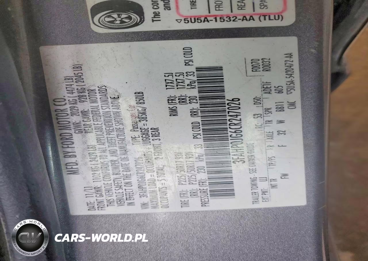 2012 Ford Fusion VIN:3FAHP0JG6CR247026 - 12
