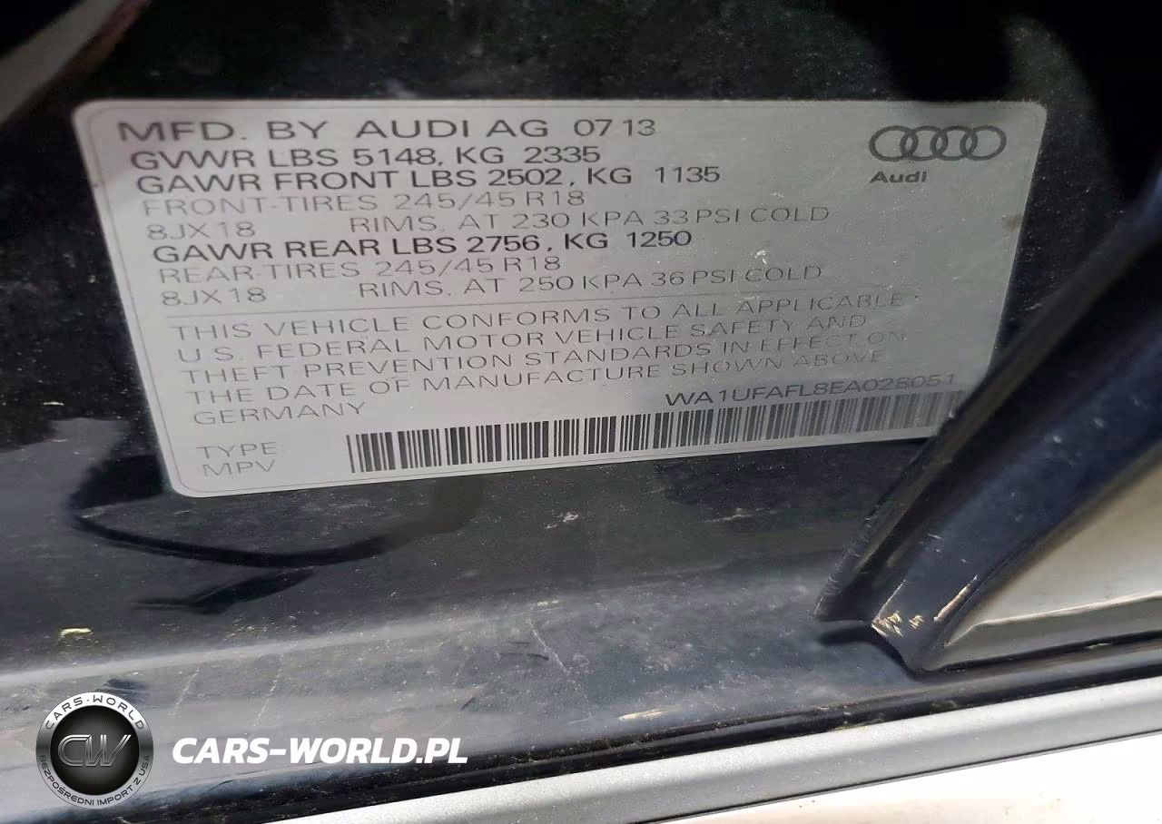 2014 Audi A4 Allroad Premium Plus VIN:WA1UFAFL8EA028051 - 13
