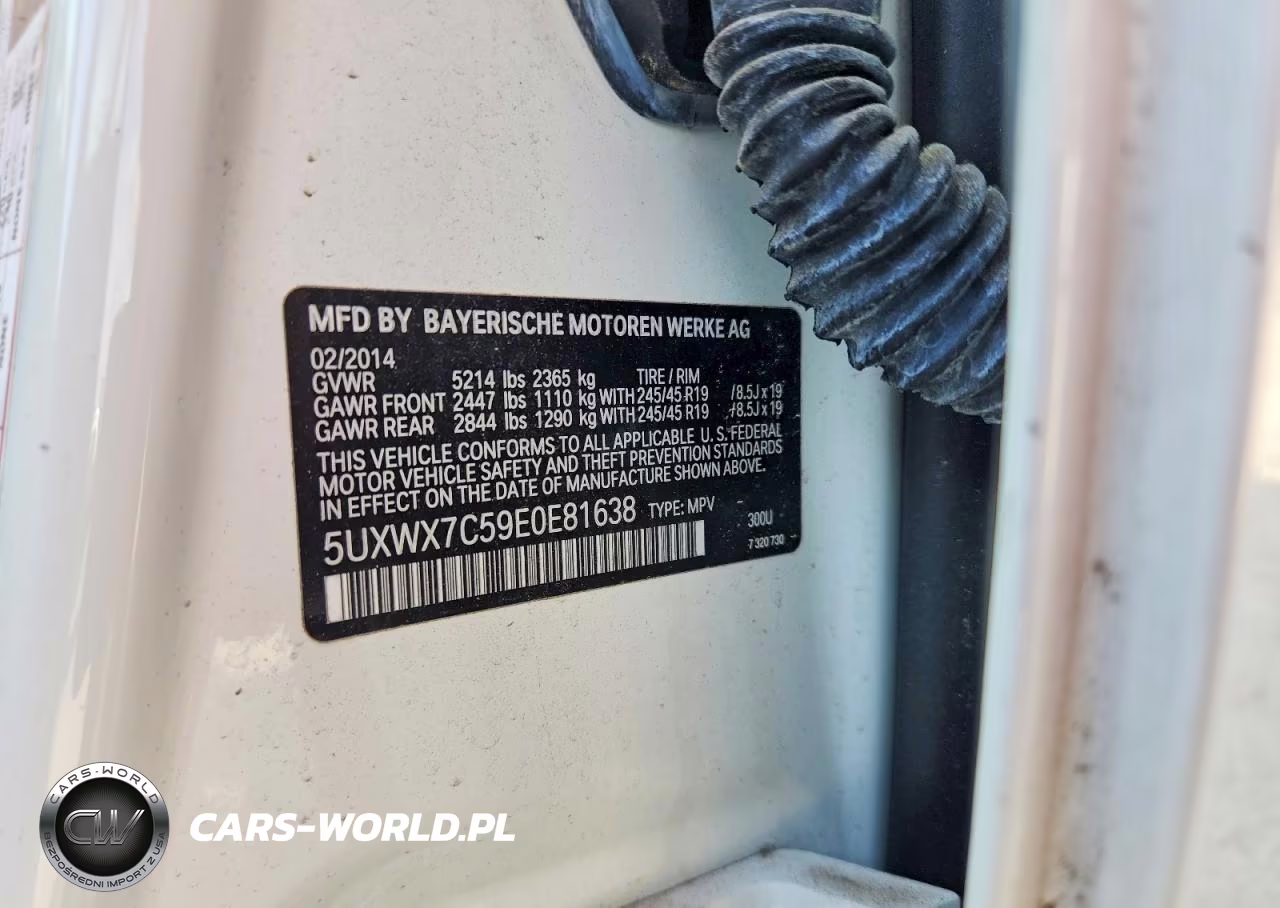2014 BMW X3 xDrive35I VIN:5UXWX7C59E0E81638 - 13